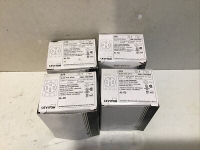 LOT of 4 Leviton 279 50 Amp 125/250 Volt 3P 4W Flush Mounting Receptacle 1PKB2