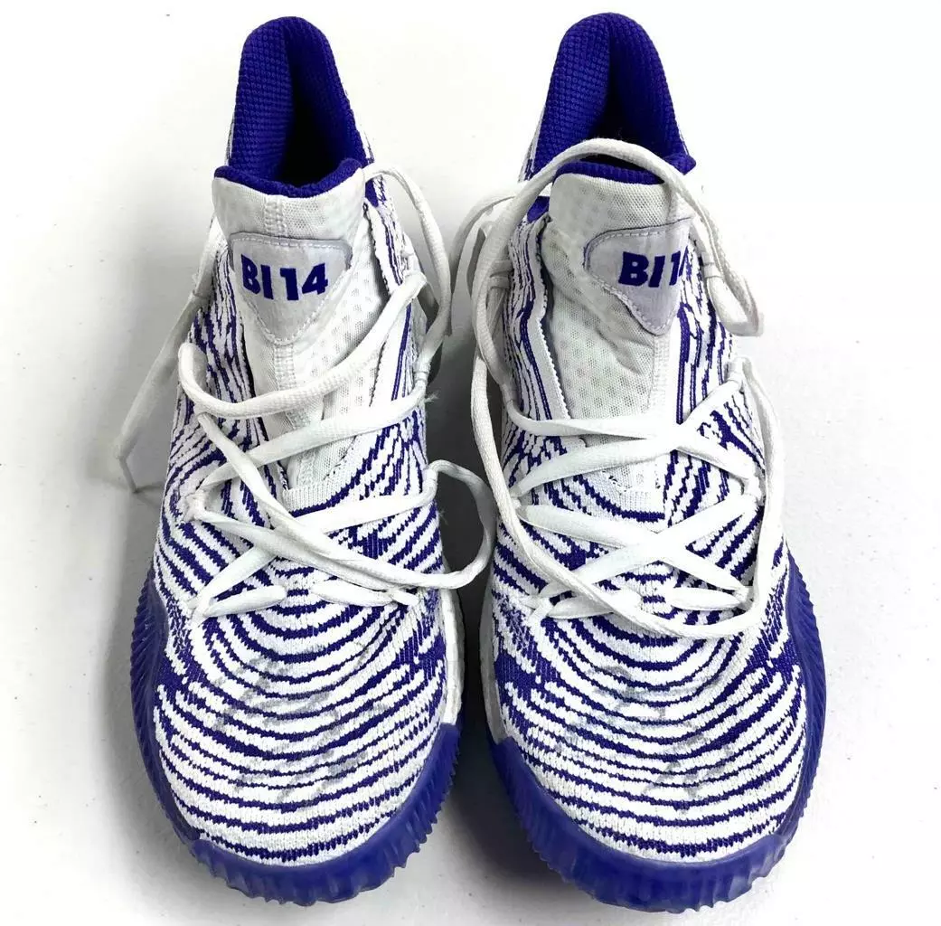 Brandon Ingram autograph signed LA Lakers game used Adidas shoes