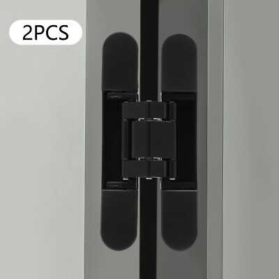 2 Pack 6-Inch Concealed Zinc Alloy Door Hinges for Wooden Doors
