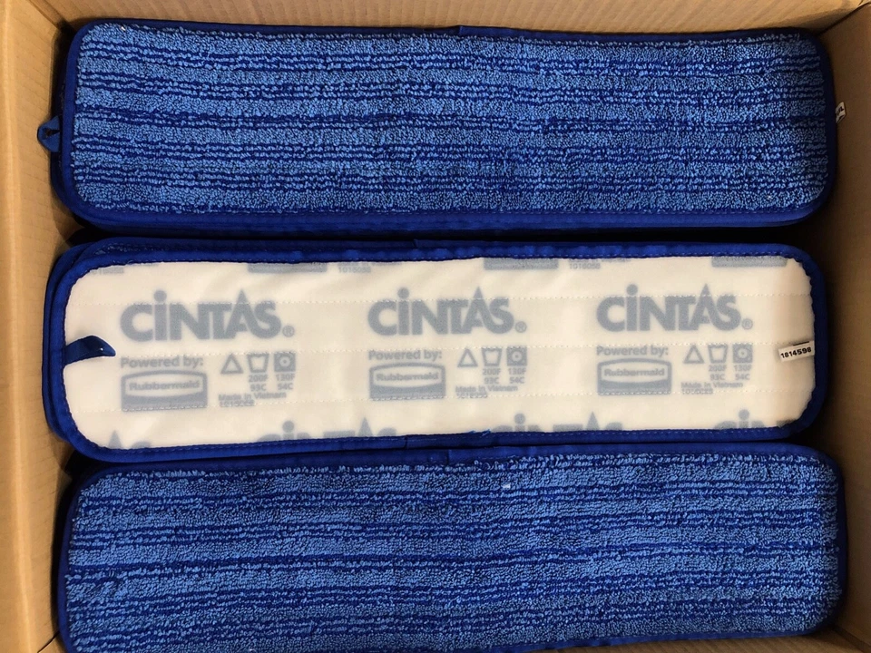 Almohadilla para fregona húmeda Rubbermaid HYGEN, azul, 18" FGQ41000BL00 Foto 2 de 3