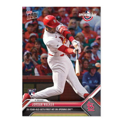 2023 Topps Now Jordan Walker Opening Day #7 First Hit