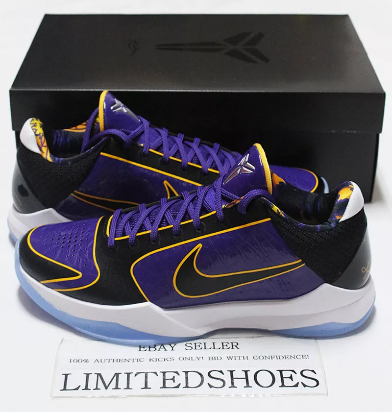 NIKE KOBE 5 V PROTRO 5x CHAMP LAKERS COURT PURPLE BLACK GOLD