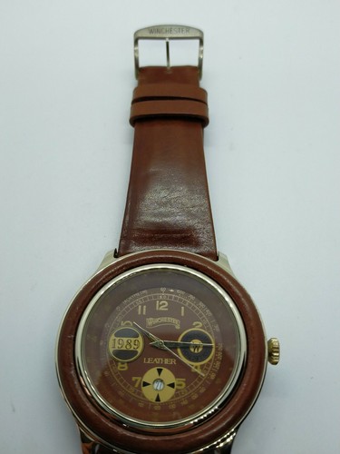 Watch Winchester Vintage 1989 leather Big Size 1 31/32in N.O.S.Movinento - Picture 3 of 5