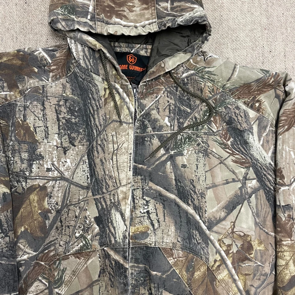 REALTREE hunter jacket mens xl brown Camo woods - Image 2 of 4