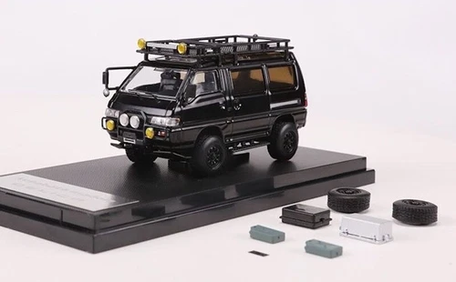 TG Autobots 1:64 schwarz Delica Off Road Mini Van Modell Spielzeug Diecast Metall Auto Box - Bild 8 von 11