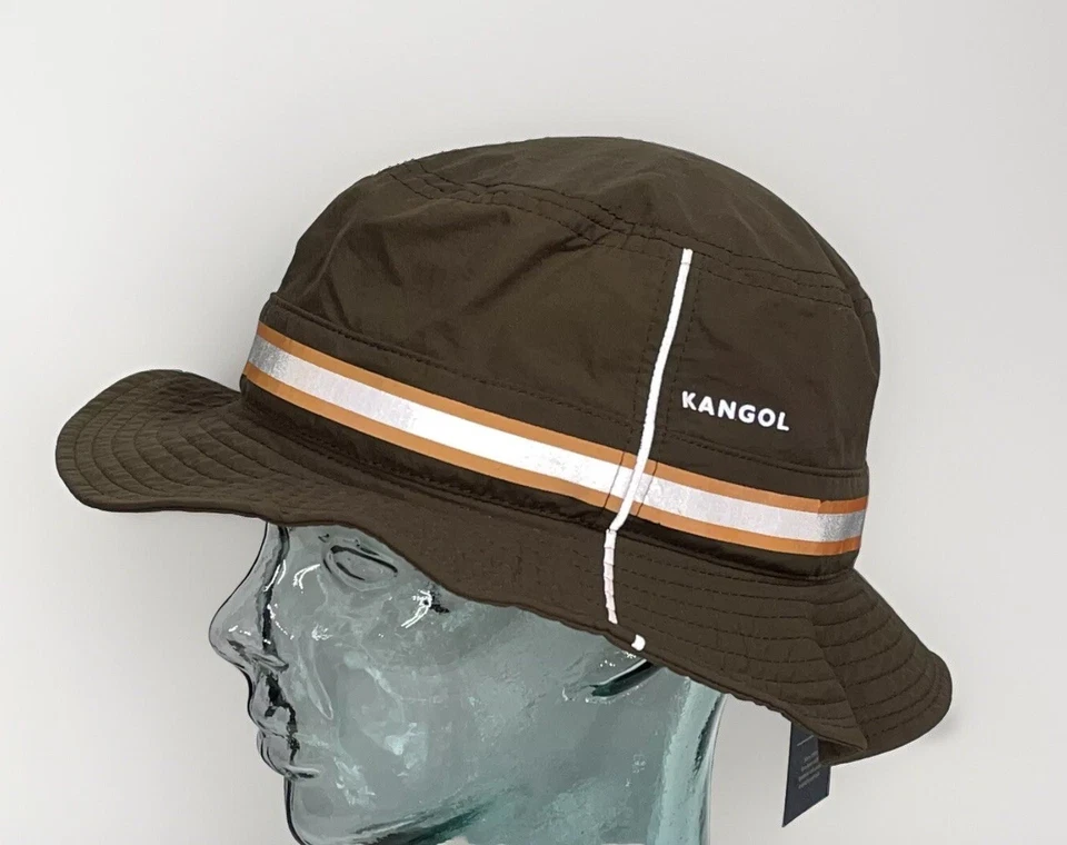 Sombrero reflector Kangol Urban Utility Bucket marrón gris real K4207SP grande NUEVO Foto 2 de 4