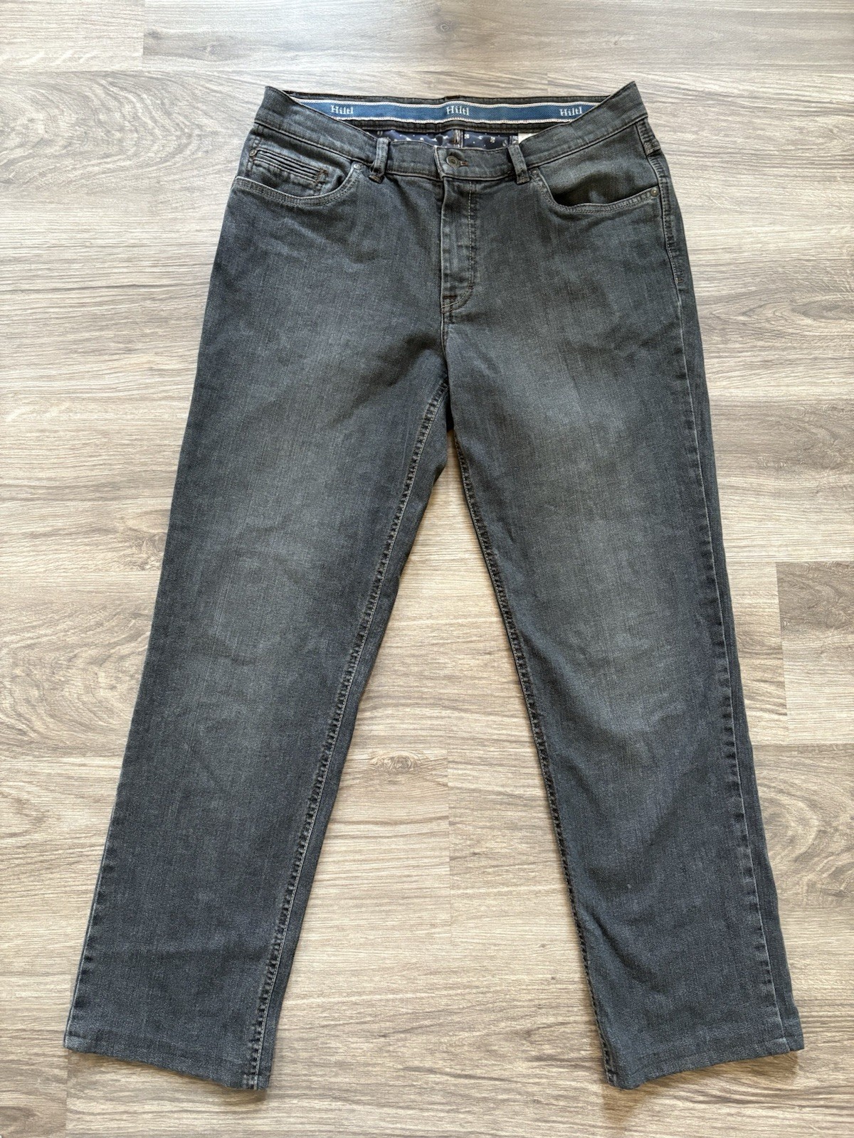 Hiltl The Ultimate Trouser Jeans Mens Size 35/34x29 Blue Grey Straight Leg