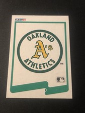 1990 Fleer Bottoms Checklist Oakland A’s Team #C-6