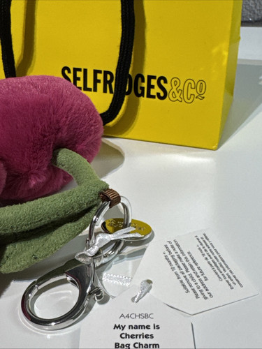 Jellycat Amuseables Cherries Bag Charm – BNWT with Selfridges bag - Picture 4 of 4