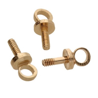 TINY Threaded Bail Pegs Gold Plated 3x7mm Beadsmith (36/pkg.) Screw In Bails