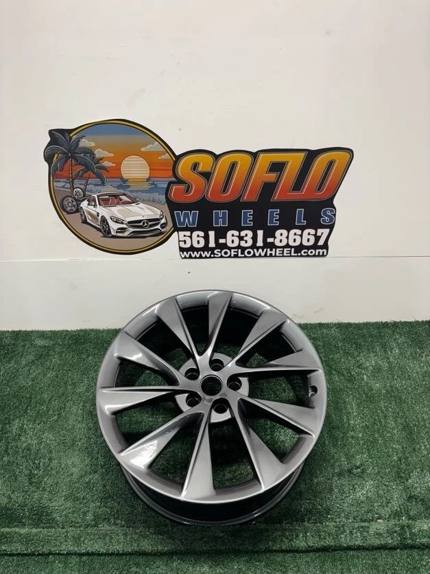 21x9 Rear Tesla Model S Turbine 2018 2019 2020 2021 OEM Wheel Rim 106652000B - Image 2 of 4