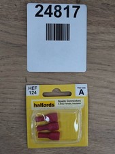 Halfords Spade Connectors 5 Amp Female insulated