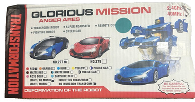 GLORIOUS MISSION ANGER ARES ROBOT TRANSFORM FIGHTING /SPEED CAR/REMOTE CONTROL