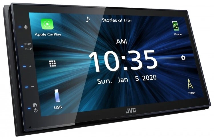 JVC KW-M56BT 2-DIN Digital Media Receiver CarPlay Android Auto Bluetooth USB - Image 2 of 4