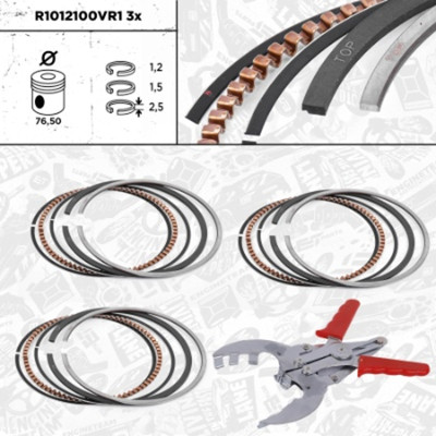 ET ENGINETEAM Kolbenringsatz boxET   service kit R1012100VR1 für VW POLO 5 6R1 2