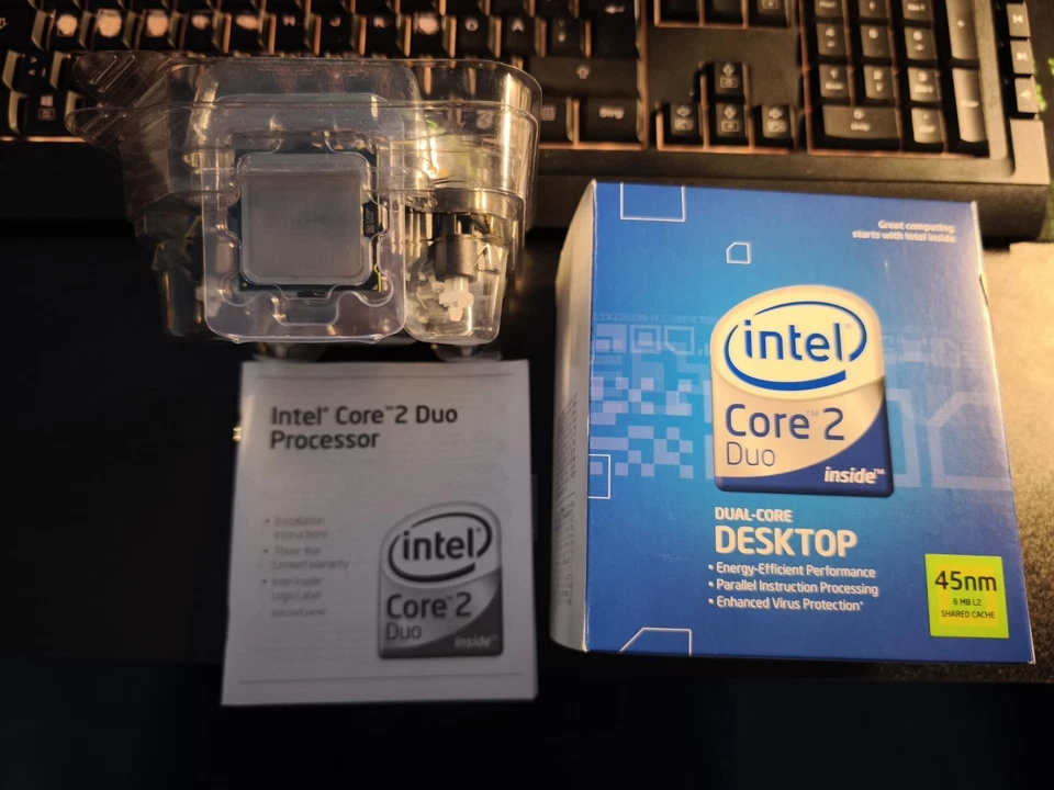 Intel Core 2 Duo E8500 3.16GHz Dual-Core 6MB Cache LGA775 CPU OVP/VERY RARE - Bild 2 von 4