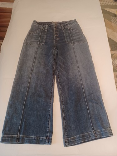 Kut From The Kloth Jeans Women's 34x27 Meg High Rise Wide Leg Blue Denim Tag 12 - Picture 2 of 9