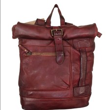 Zaino in Pelle Artigianale bayside Fatto a Mano in Italia Pelle Vintage Verde