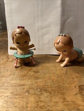 Vintage Tomy KID-A-LONG Wind-up Baby Doll In Walker  Crawling Baby 1977