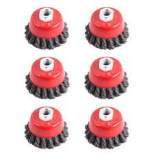 3 Inch Wire Cup Brush for 4 1/2 Angle Grinders , 0.02 Inch Twist Knotted Carb...