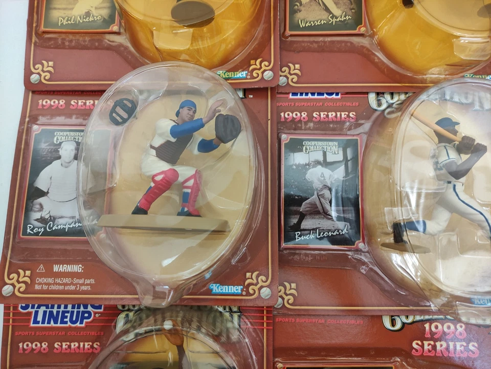 9x Kenner Cooperstown Collection Series 1998 MLB Lineup Sigillati Baseball-P29 - Immagine 4 di 4