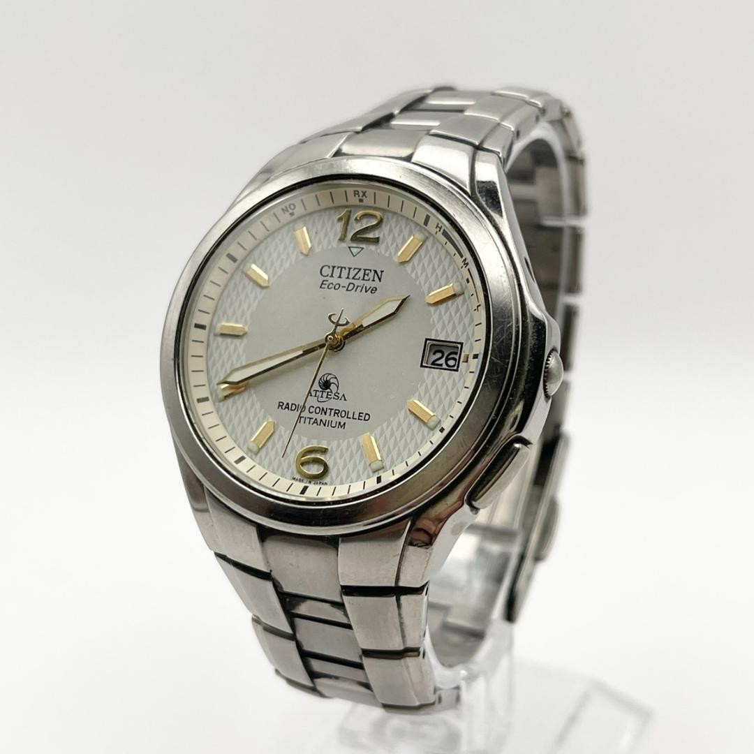 CITIZEN ATTESA H410-T003788 Analog Titanium Solar Rad… - Gem