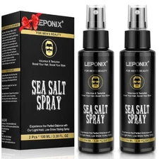 Sea Salt Spray for Hair Men - Hair Texturizing Spray with Kelp, Aloe Ver 2PC