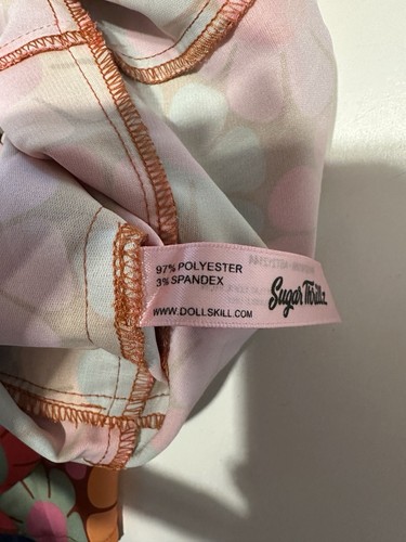 NWT Dolls Kill Sugar Thrillz Sm Floral 60s Flower Power Romper Shorts Festival - Picture 9 of 9