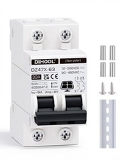 DC Miniature Circuit Breaker, 2-Pole 30 Amp Solar Disconnect Switch, AC DC Unive