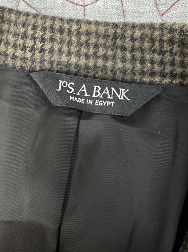 Jos. A. Bank Blazer 100% Kamelhaar Herren 40R Braun Schwarz Hahnentritt Sport Mantel - Bild 3 von 10