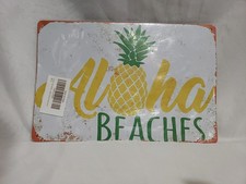 8x12 Metal Sign Aloha Beaches Home Decor