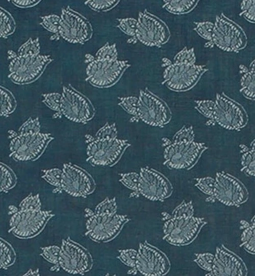 TELA SOANE BRITAIN 'HOJA DE BURDUR - ÍNDIGO' 2,5 METROS (250cm) - LINO Foto 3 de 4