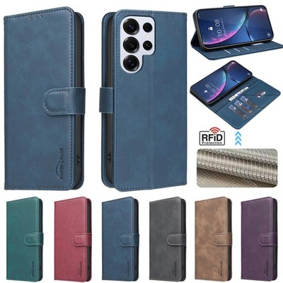 For Samsung S26 S25 S24 S23 S22 S21+ Ultra FE Leather Magnetic Case Wallet Cover