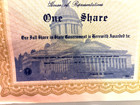 Rare Vintage Washington State House of Representatives One Share Certificate 90s — photo 3