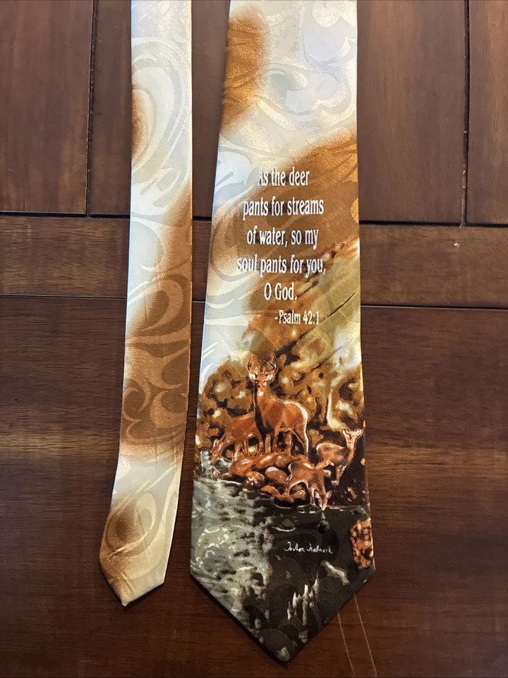 Excelente corbata para hombre Gospitality Soul Winning, Salm 42,1,4" ancho x 61" largo Foto 4 de 4