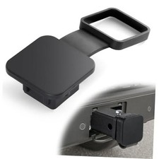 2 Inch Rubber Trailer Hitch Cover, Rubber Hitch Tube Cover Plug Cap, Car Black