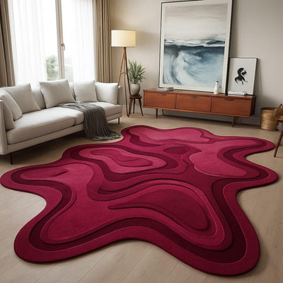 Hand Tufted Modern Wool & Viscose Handmade Area Rug for Living Kitchen Room