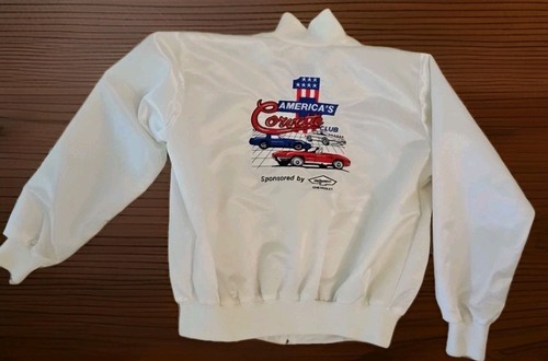 Vtg America#1 Corvette Club Satin Windbreaker Jacket Full Zip L-36" Used - Picture 2 of 11