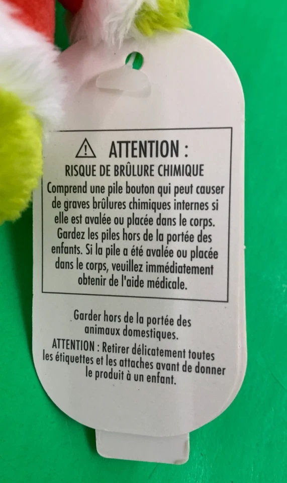 THE GRINCH - Dr. Seuss - Hallmark Itty bitty Plush Figure - With Light - NEW - Image 4 of 4