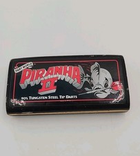 Vintage Dart World Piranha II Dart Set Of 3 In Case 90% Tungsten Steel Tip