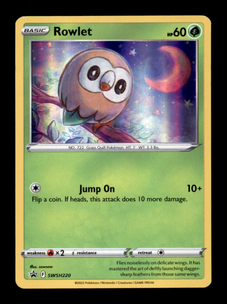 ROWLET SWSH220 - HOLO P - SWORD & SHIELD PROMO - NM/M