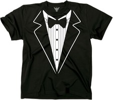 Men's Novelty Tuxedo with Bowtie Shirt - 100 Cotton - Size: 3XL - BRAND NEW
