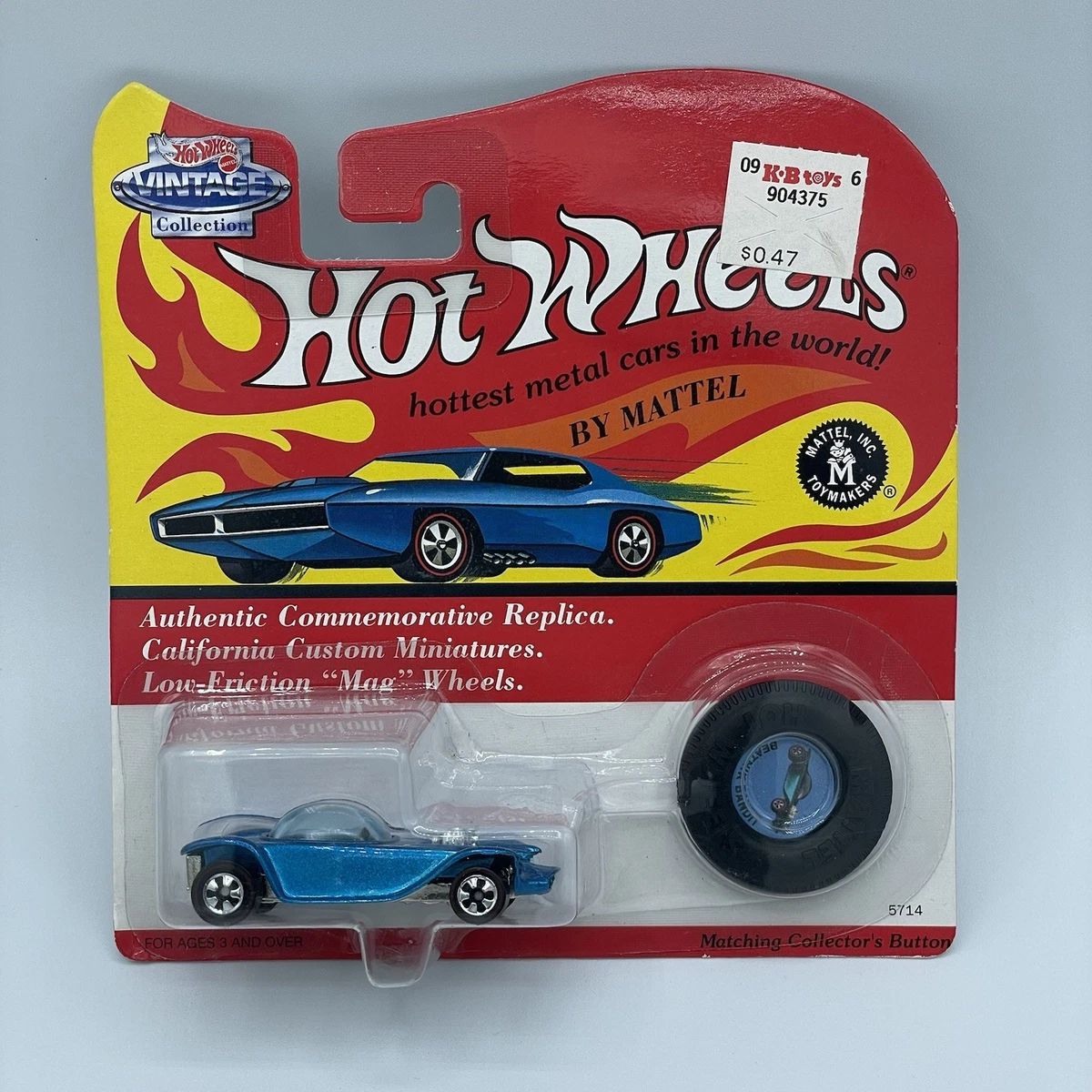 Mattel Hot Wheels Redline 1969 Beatnik Bandit Bleu Spectraflame – Neuf Carte USA
