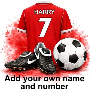 Wrexham Personalised Football Shirt Boots Self Adhesive Vinyl Sticker