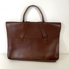 Vintage Brown Leather Music Case Bag Satchel