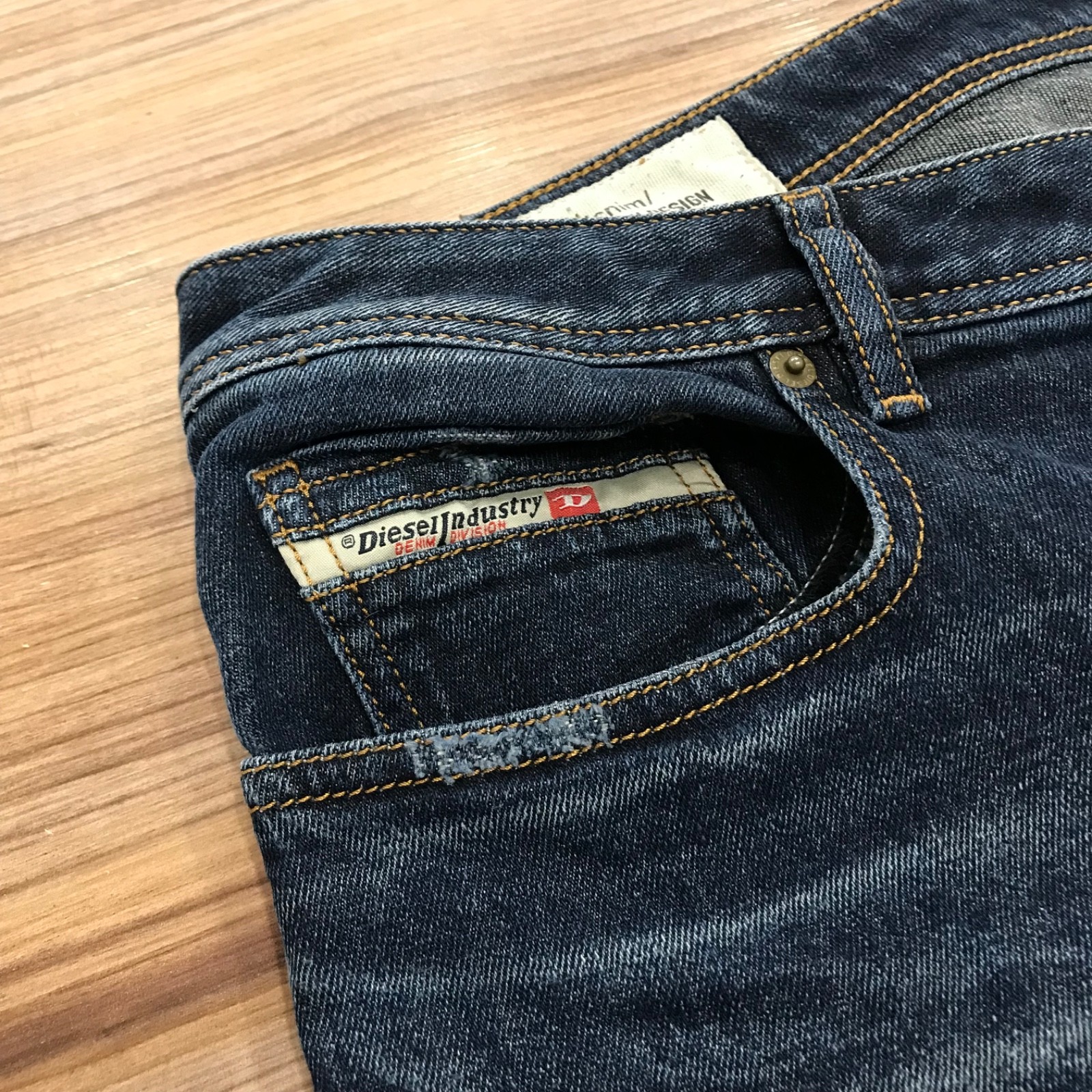 Diesel Zatiny Jeans Men's 36x32 Regular Bootcut Distressed Blue Denim image 5