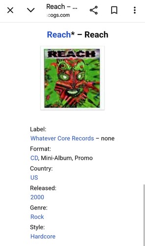 REACH NYC Mp3 com CD Metal Hardcore Nu Metal "RARE" ex Sick Of It- All See Pics - Foto 4 di 18