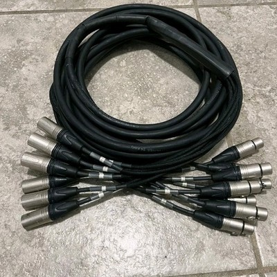 CBI 8 channel 25ft Fan to Fan XLRF to XLRM Snake Cable