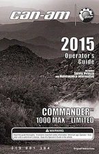 New Can-Am-Commander 1000 MAX Limited 2015 Owners Operators Manual Paperback