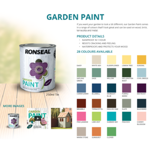 ronseal garden paint for wood metal brick stone terracotta